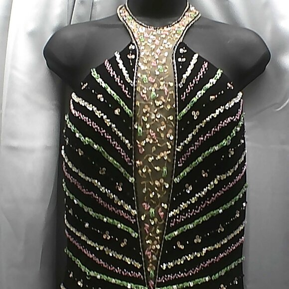 Black Xcite Dress With Sequins - Picture 5 of 13
